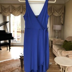 Express Blue Wrap Mini Dress